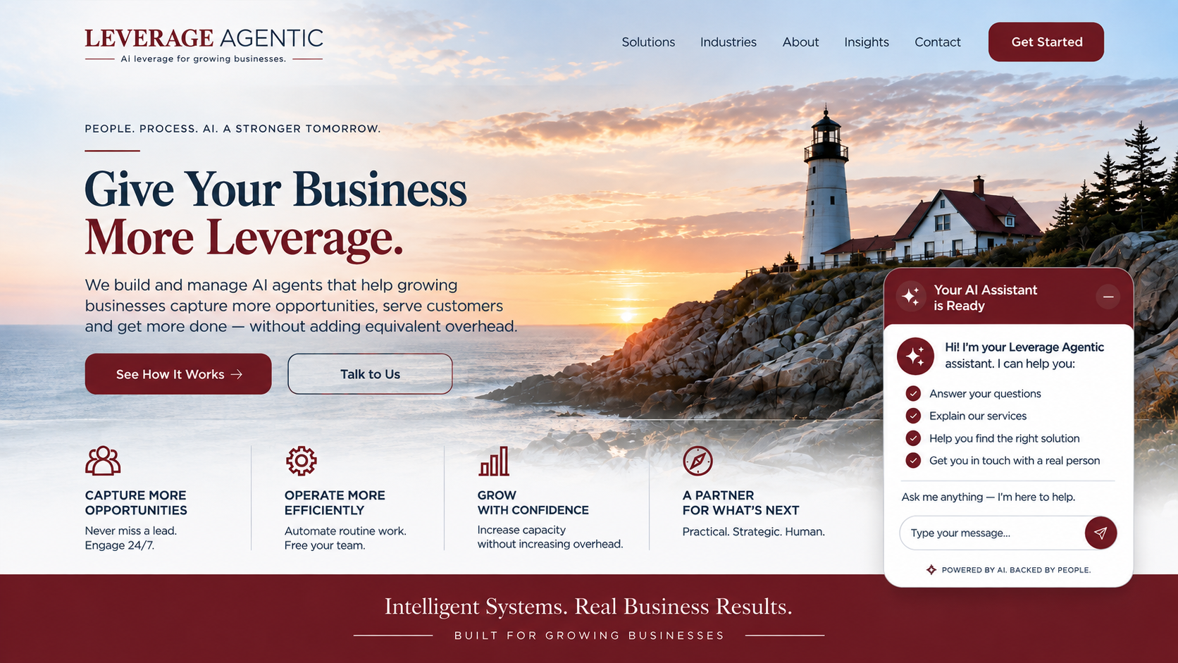 Leverage Agentic landing page